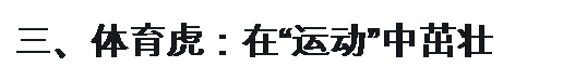 文本框: 三、体育虎：在“运动”中茁壮